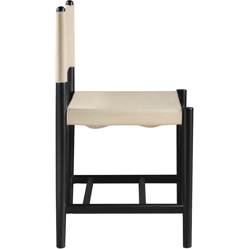 Rawlins Beige Vegan Leather Upholstered Dining Chair, Set of 2. Picture 5