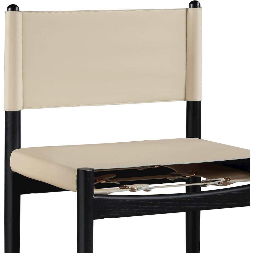 Rawlins Beige Vegan Leather Upholstered Dining Chair, Set of 2. Picture 6