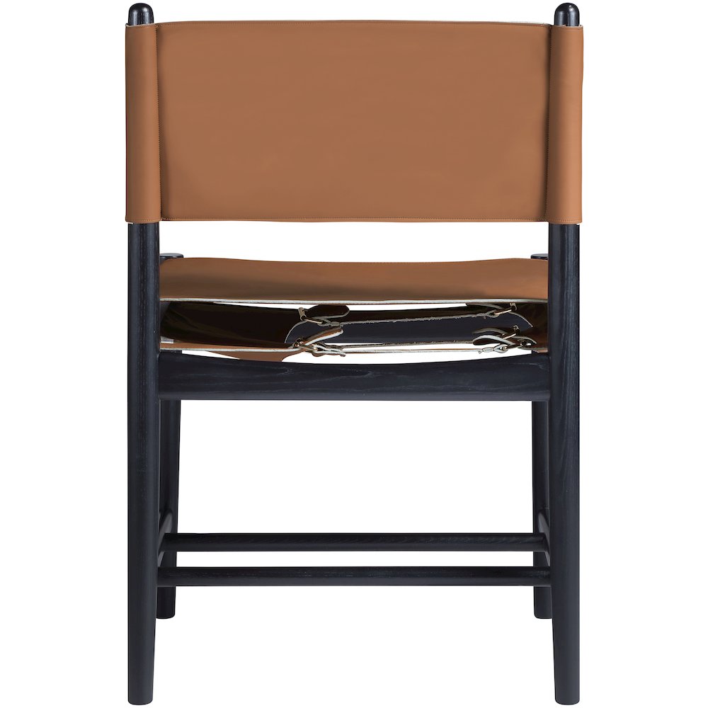 Rawlins Cognac Vegan Leather Upholstered Dining Chair, Set of 2. Picture 5