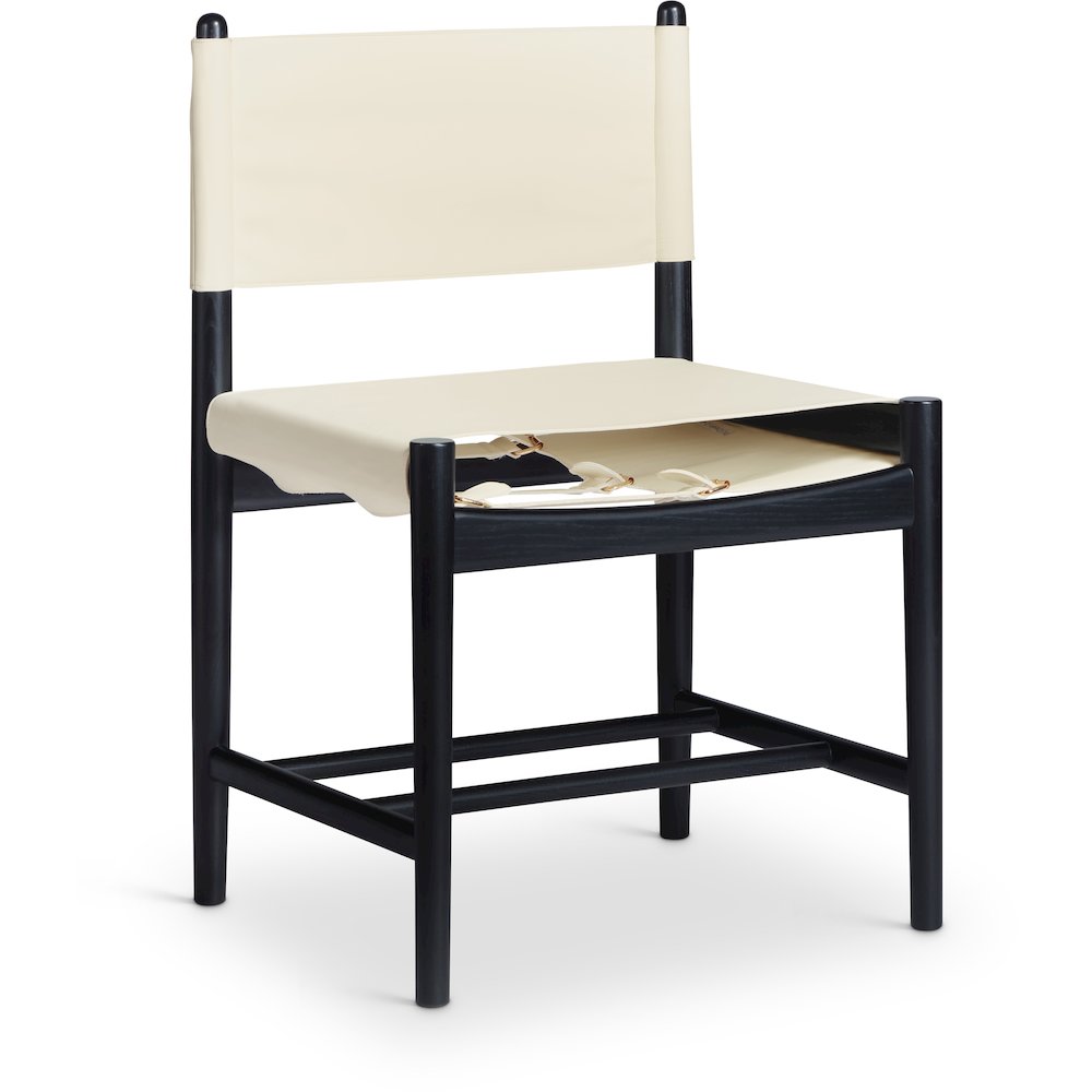 Rawlins Cream Vegan Leather Upholstered Dining Chair, Set of 2. Picture 2