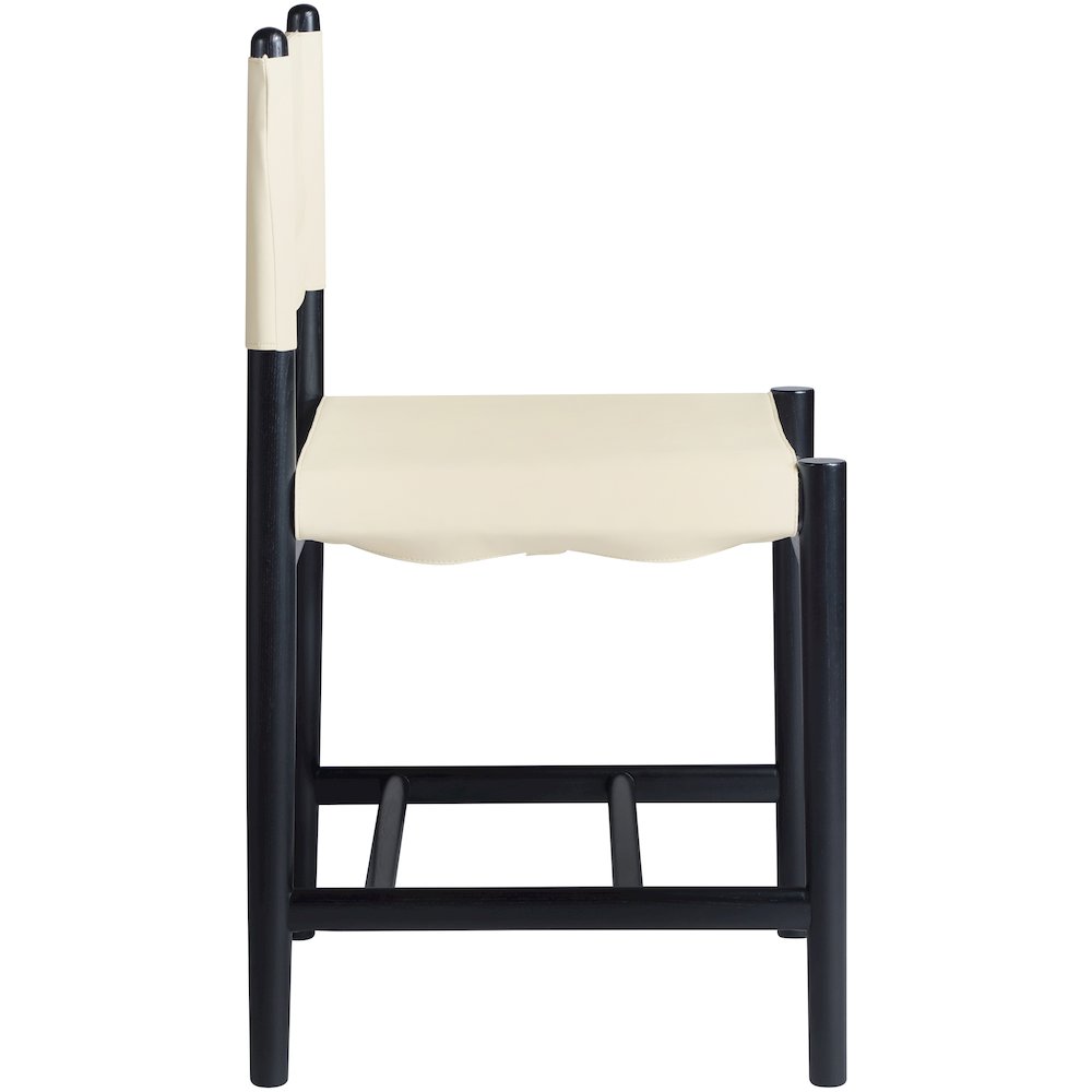 Rawlins Cream Vegan Leather Upholstered Dining Chair, Set of 2. Picture 4