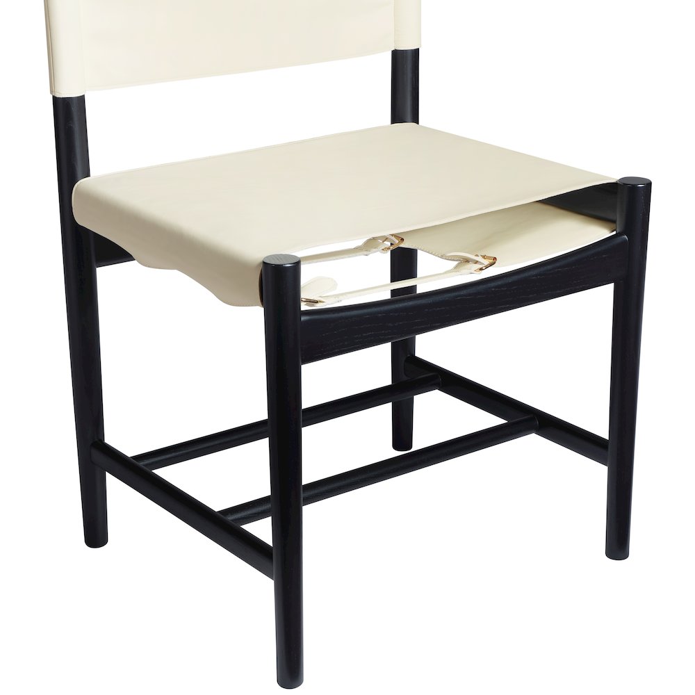 Rawlins Cream Vegan Leather Upholstered Dining Chair, Set of 2. Picture 6