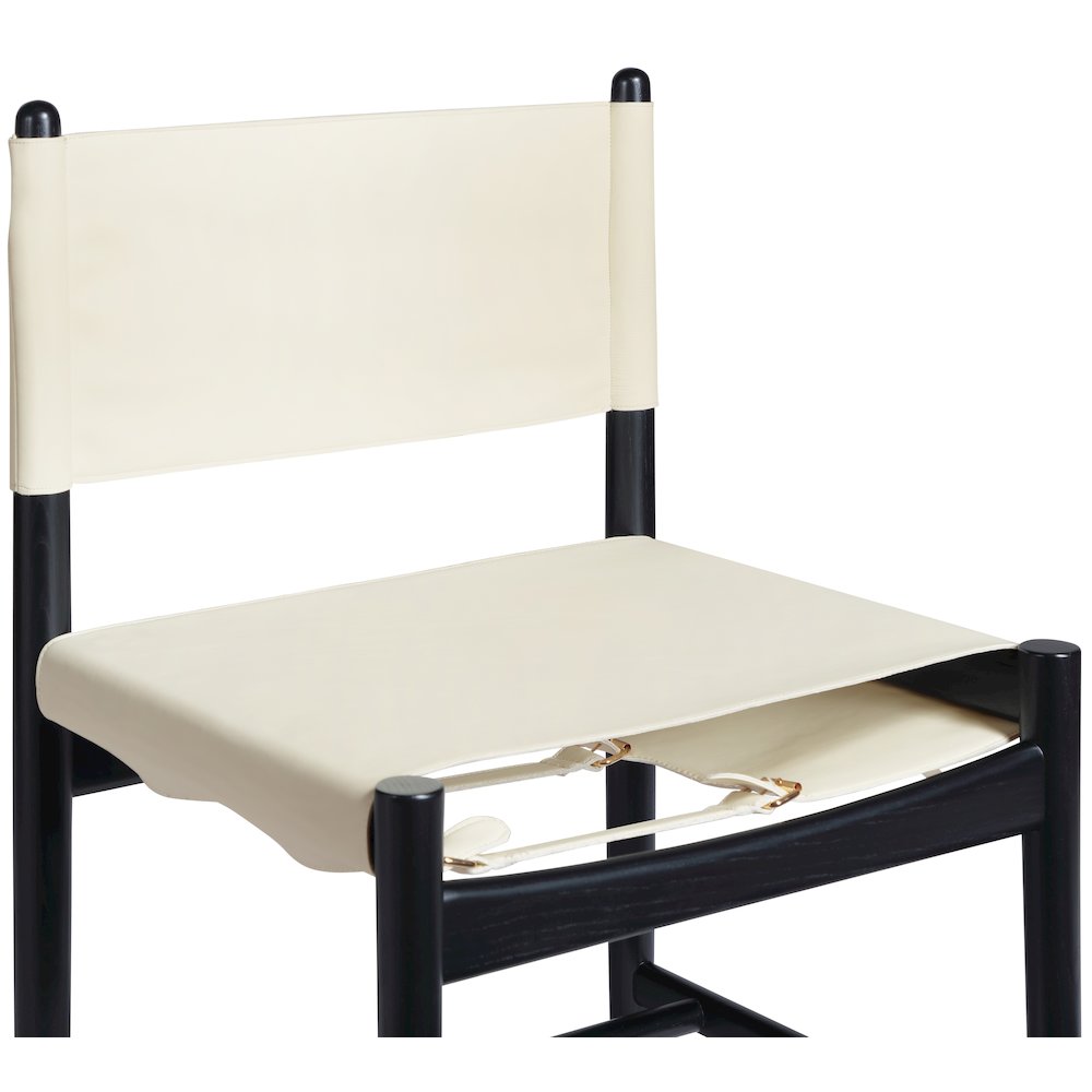 Rawlins Cream Vegan Leather Upholstered Dining Chair, Set of 2. Picture 9