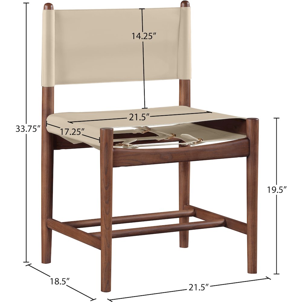 Rawlins Beige Vegan Leather Upholstered Dining Chair, Set of 2. Picture 10