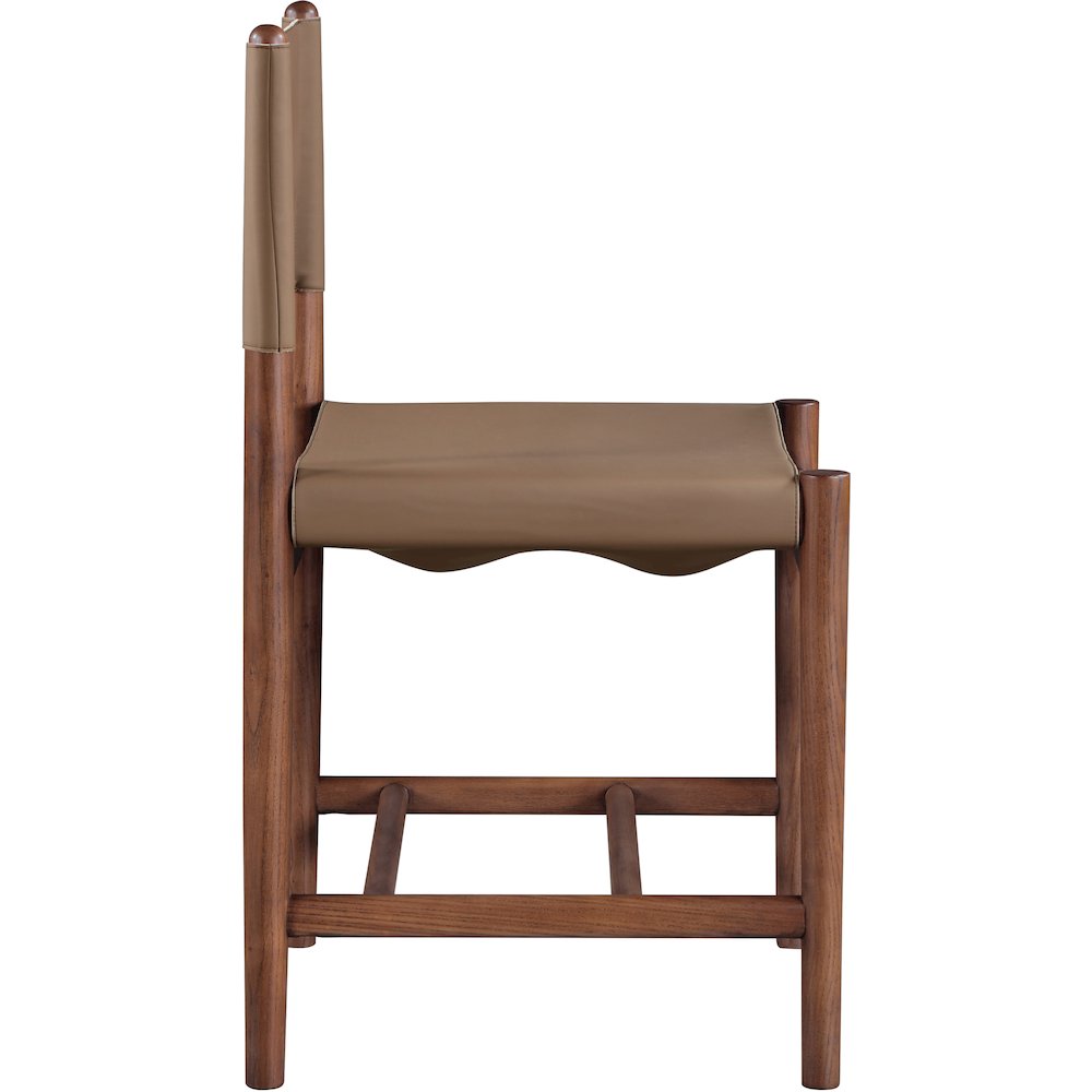 Rawlins Brown Vegan Leather Upholstered Dining Chair, Set of 2. Picture 5
