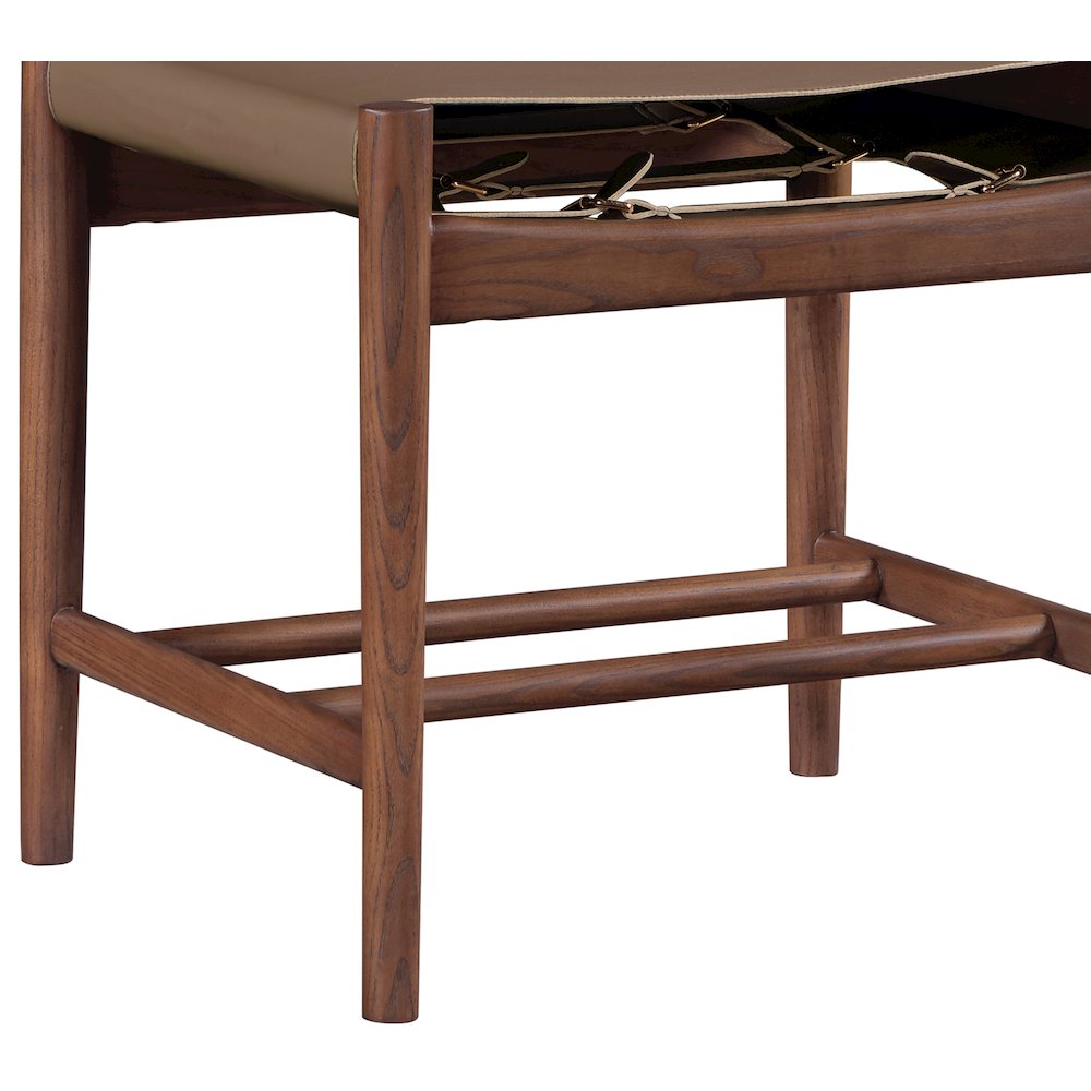 Rawlins Brown Vegan Leather Upholstered Dining Chair, Set of 2. Picture 9