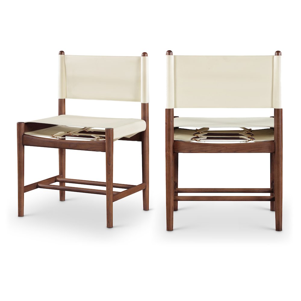 Rawlins Cream Vegan Leather Upholstered Dining Chair, Set of 2. Picture 1
