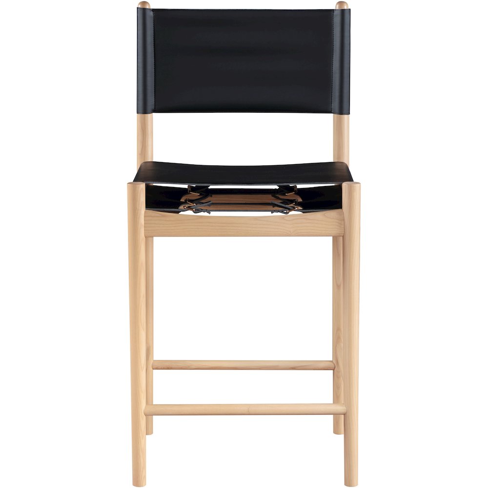 Rawlins Black Vegan Leather Upholstered Counter Stool. Picture 8