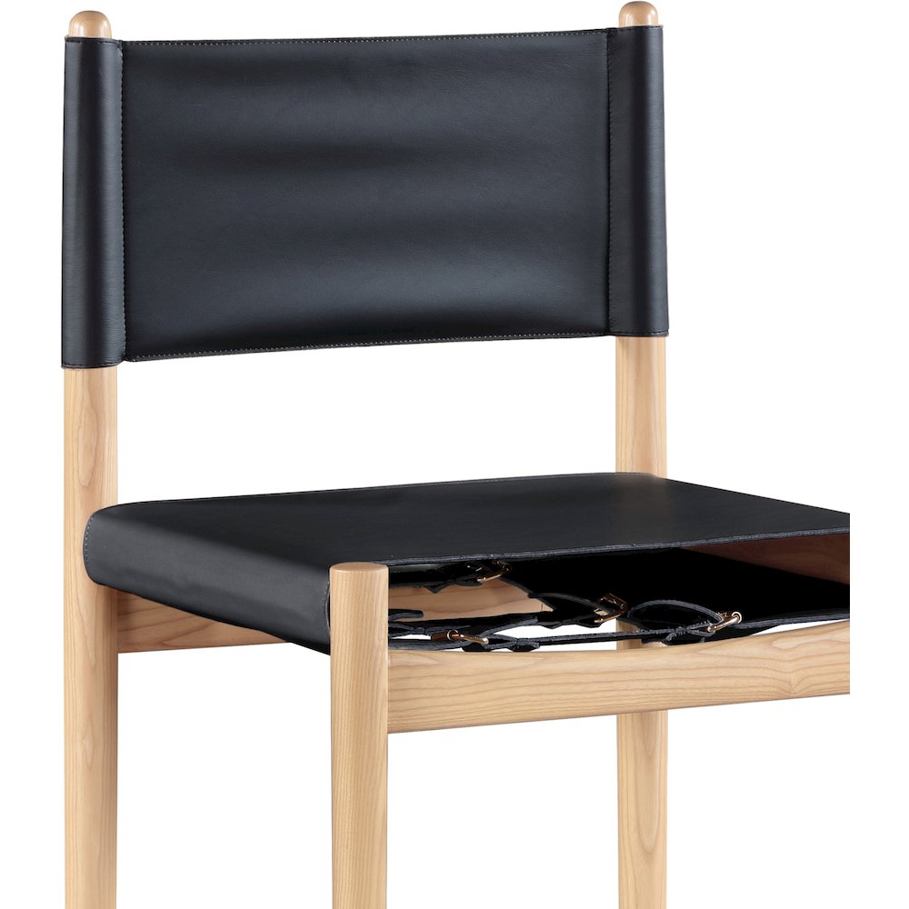 Rawlins Black Vegan Leather Upholstered Counter Stool. Picture 4