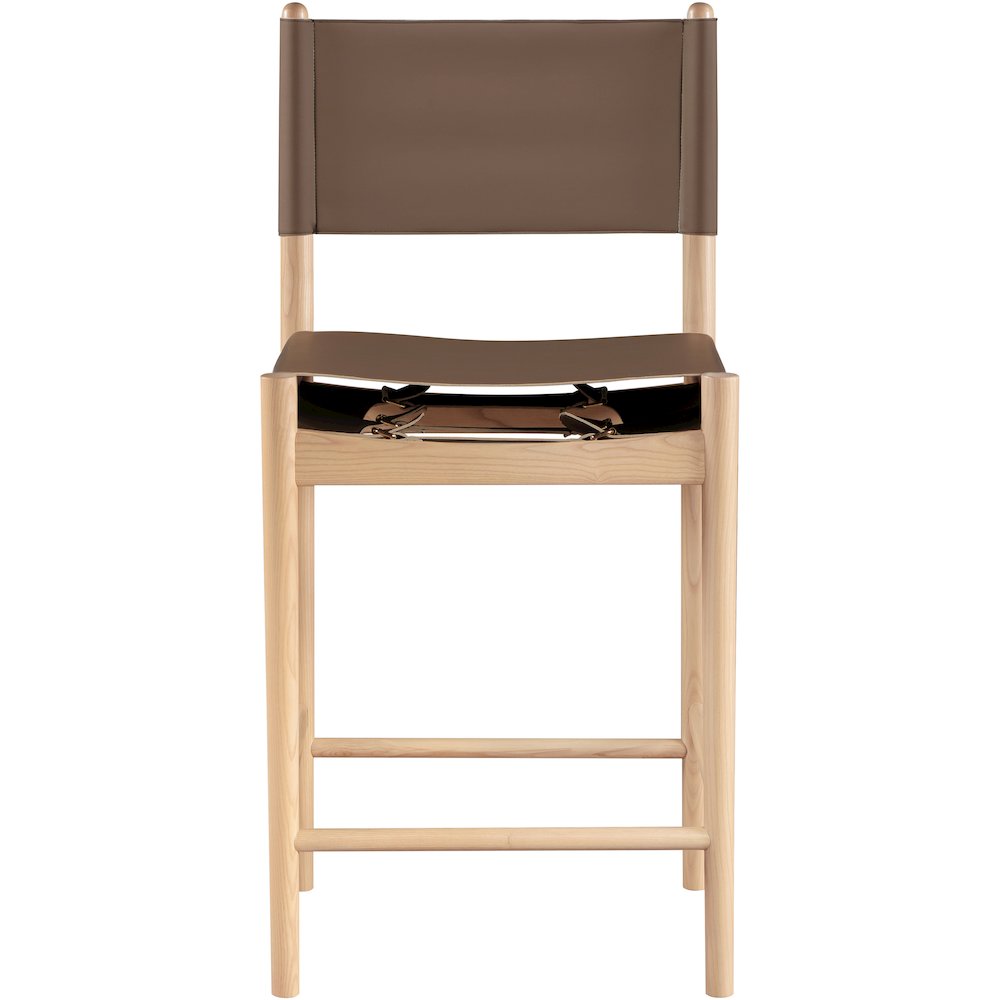 Rawlins Brown Vegan Leather Upholstered Counter Stool. Picture 8