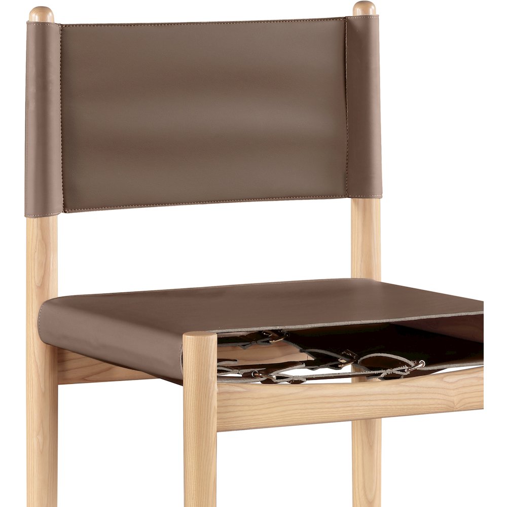 Rawlins Brown Vegan Leather Upholstered Counter Stool. Picture 4