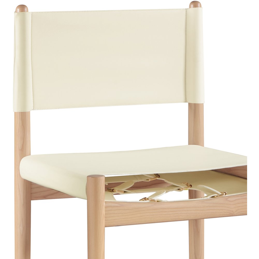 Rawlins Cream Vegan Leather Upholstered Counter Stool. Picture 4