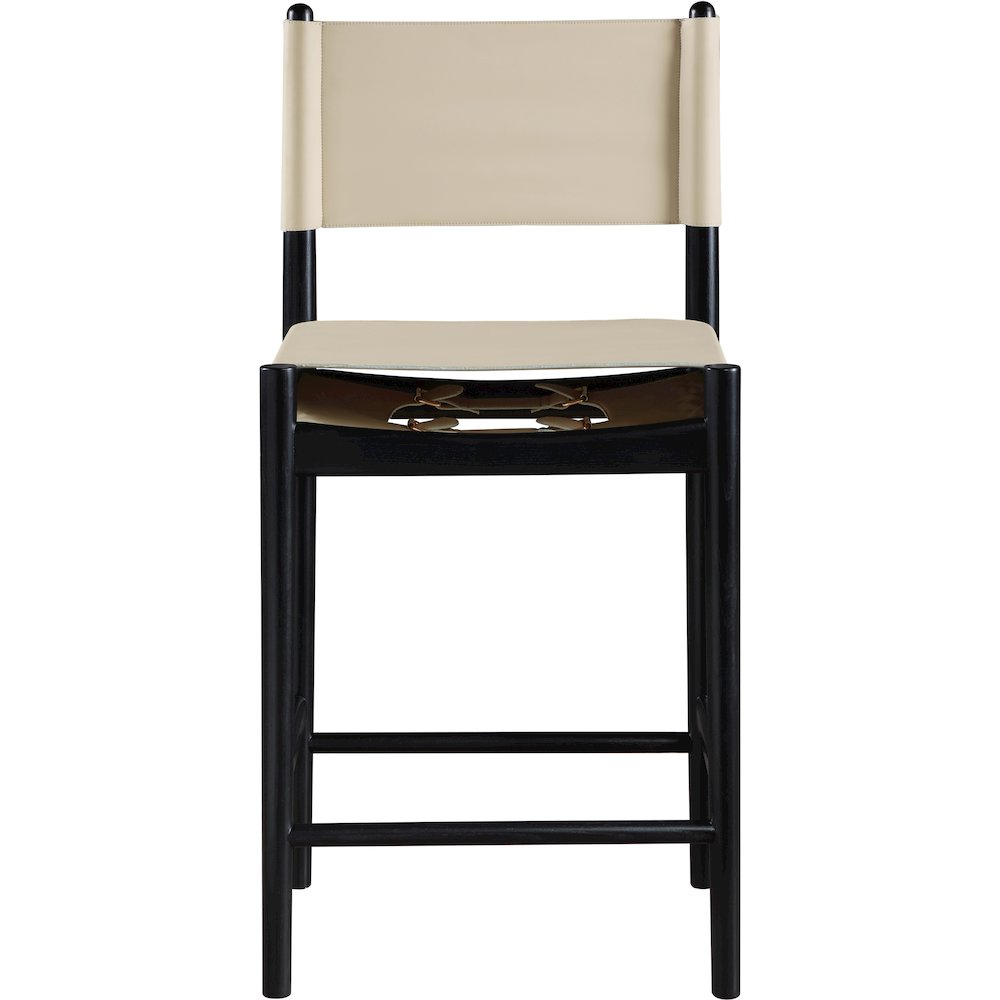 Rawlins Beige Vegan Leather Upholstered Counter Stool. Picture 8