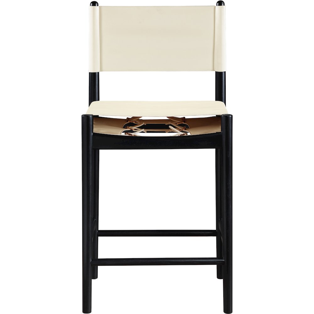 Rawlins Cream Vegan Leather Upholstered Counter Stool. Picture 8