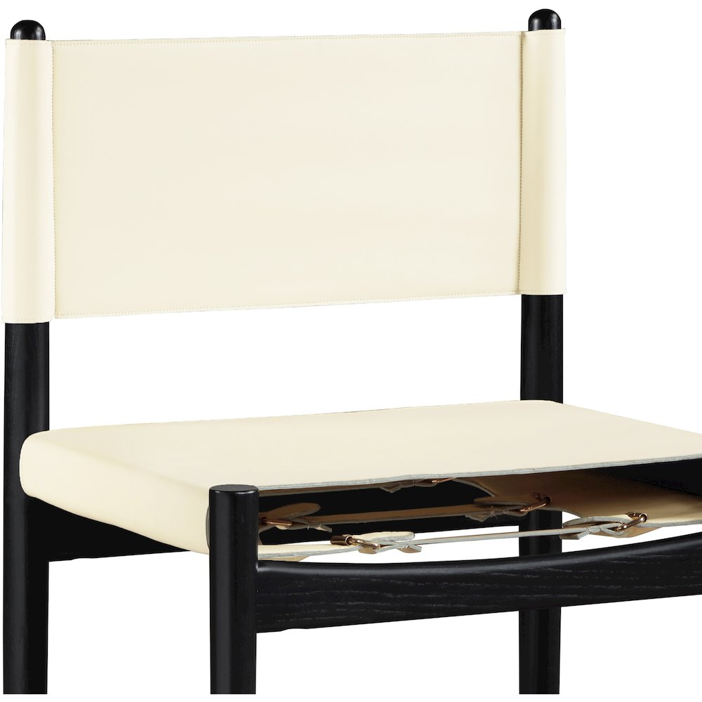 Rawlins Cream Vegan Leather Upholstered Counter Stool. Picture 4