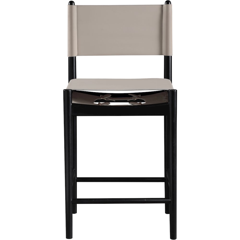 Rawlins Taupe Vegan Leather Upholstered Counter Stool. Picture 8
