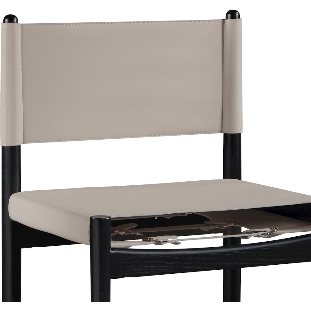 Rawlins Taupe Vegan Leather Upholstered Counter Stool. Picture 4