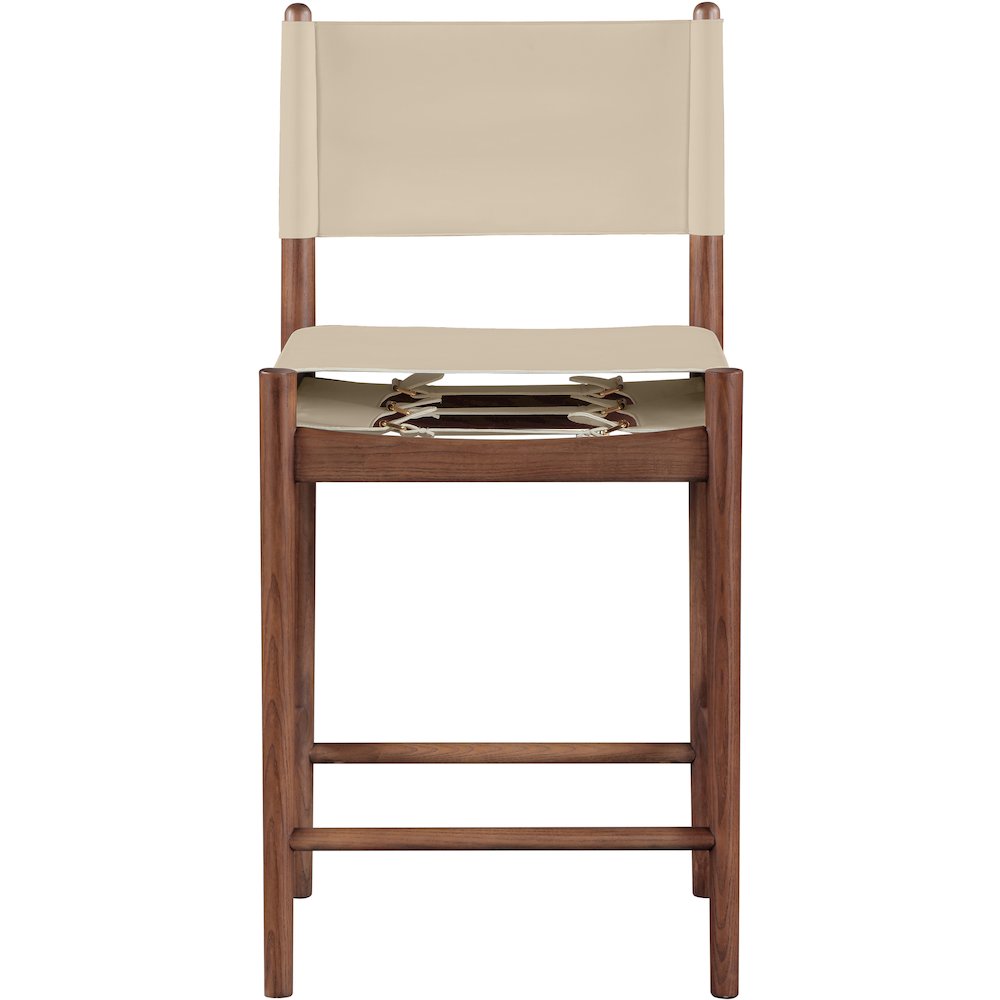 Rawlins Beige Vegan Leather Upholstered Counter Stool. Picture 8
