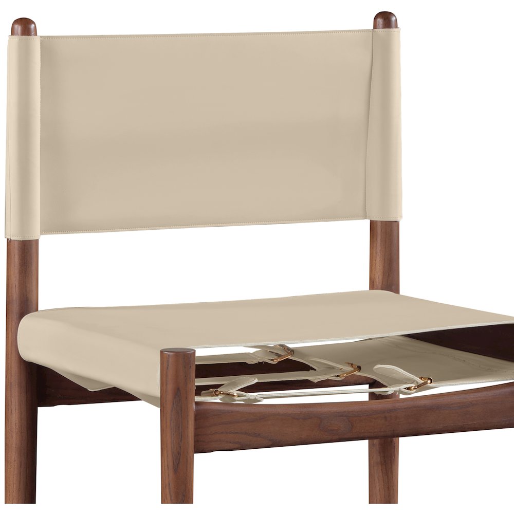 Rawlins Beige Vegan Leather Upholstered Counter Stool. Picture 4