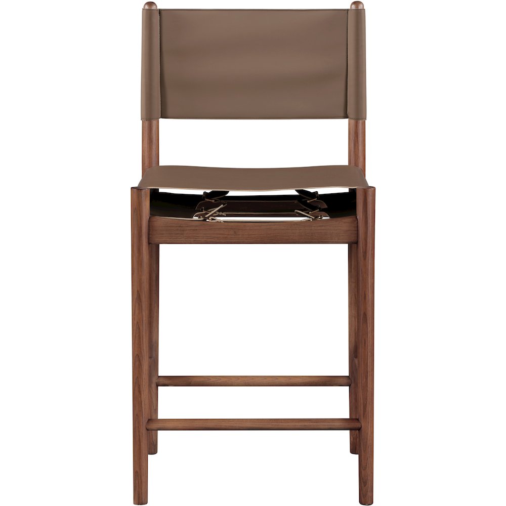 Rawlins Brown Vegan Leather Upholstered Counter Stool. Picture 8