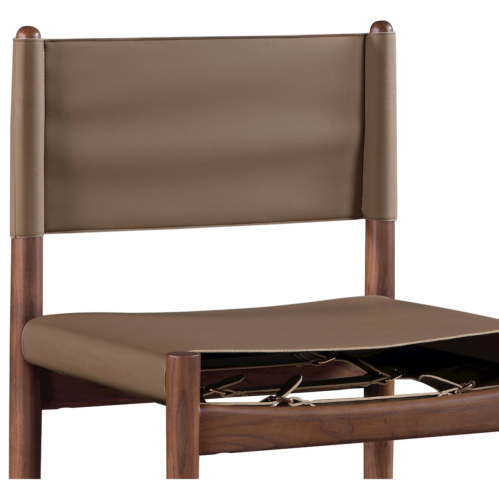 Rawlins Brown Vegan Leather Upholstered Counter Stool. Picture 4