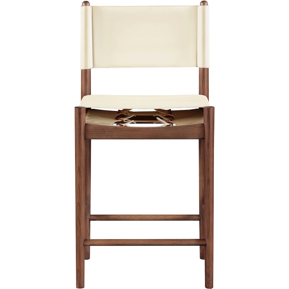Rawlins Cream Vegan Leather Upholstered Counter Stool. Picture 8