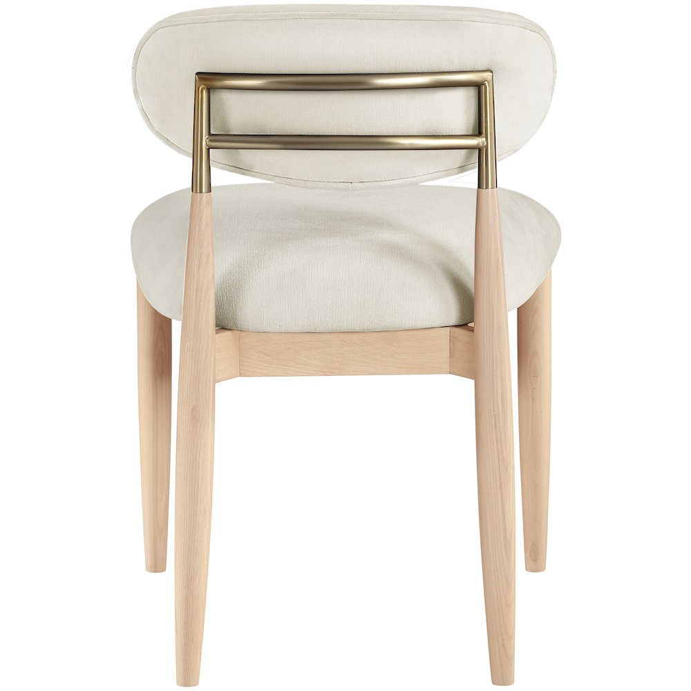 Riccio Cream Performance Fabric Upholstered Dining Side Chair, Set of 2. Picture 8