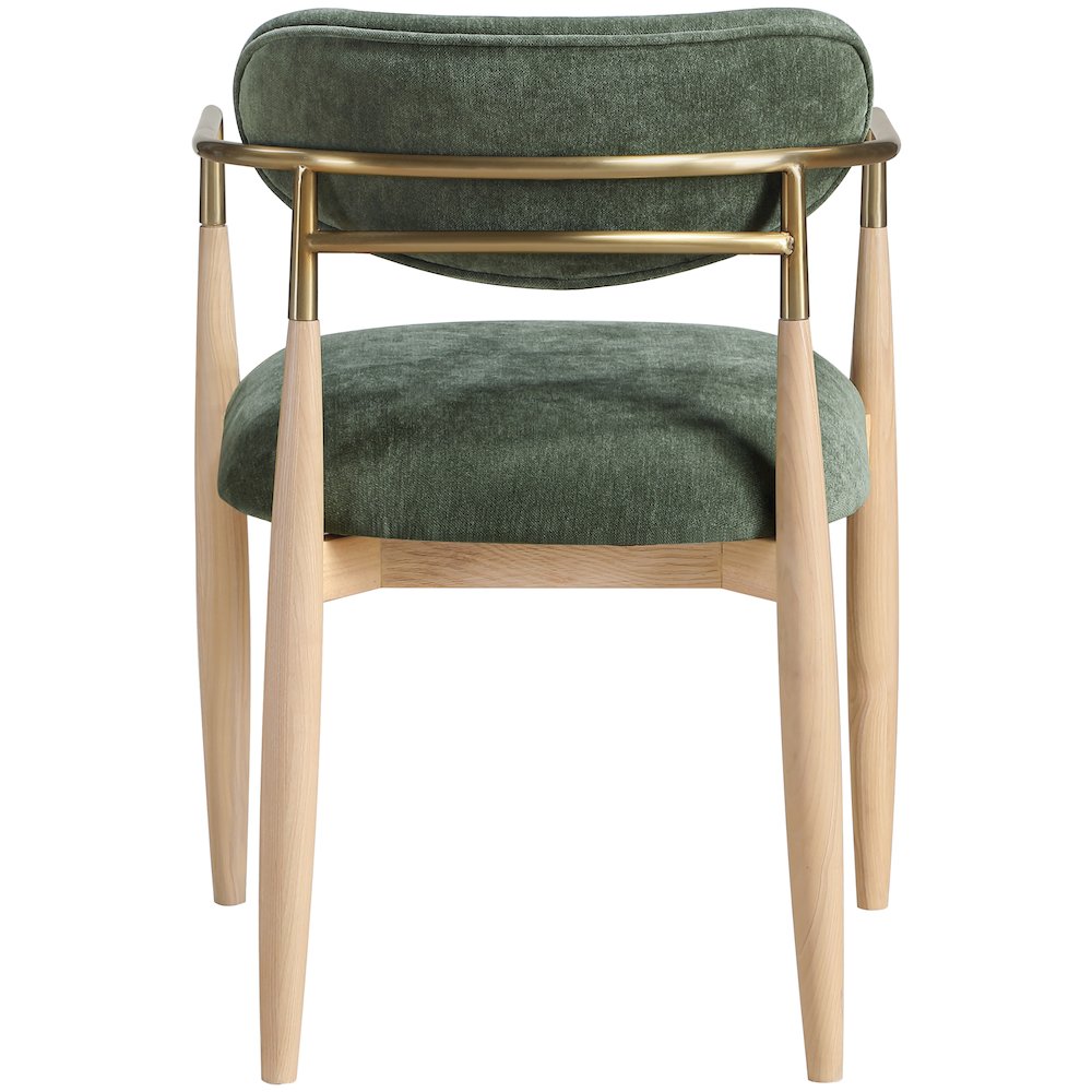 Riccio Olive Performance Fabric Upholstered Dining Arm Chair, Set of 2. Picture 4