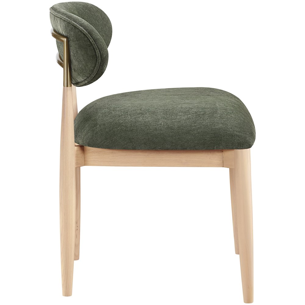 Riccio Olive Performance Fabric Upholstered Dining Side Chair, Set of 2. Picture 8