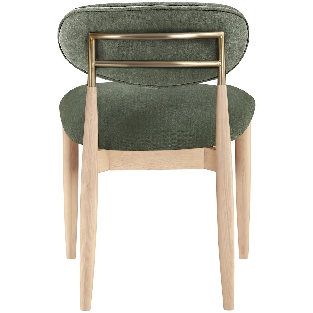 Riccio Olive Performance Fabric Upholstered Dining Side Chair, Set of 2. Picture 3