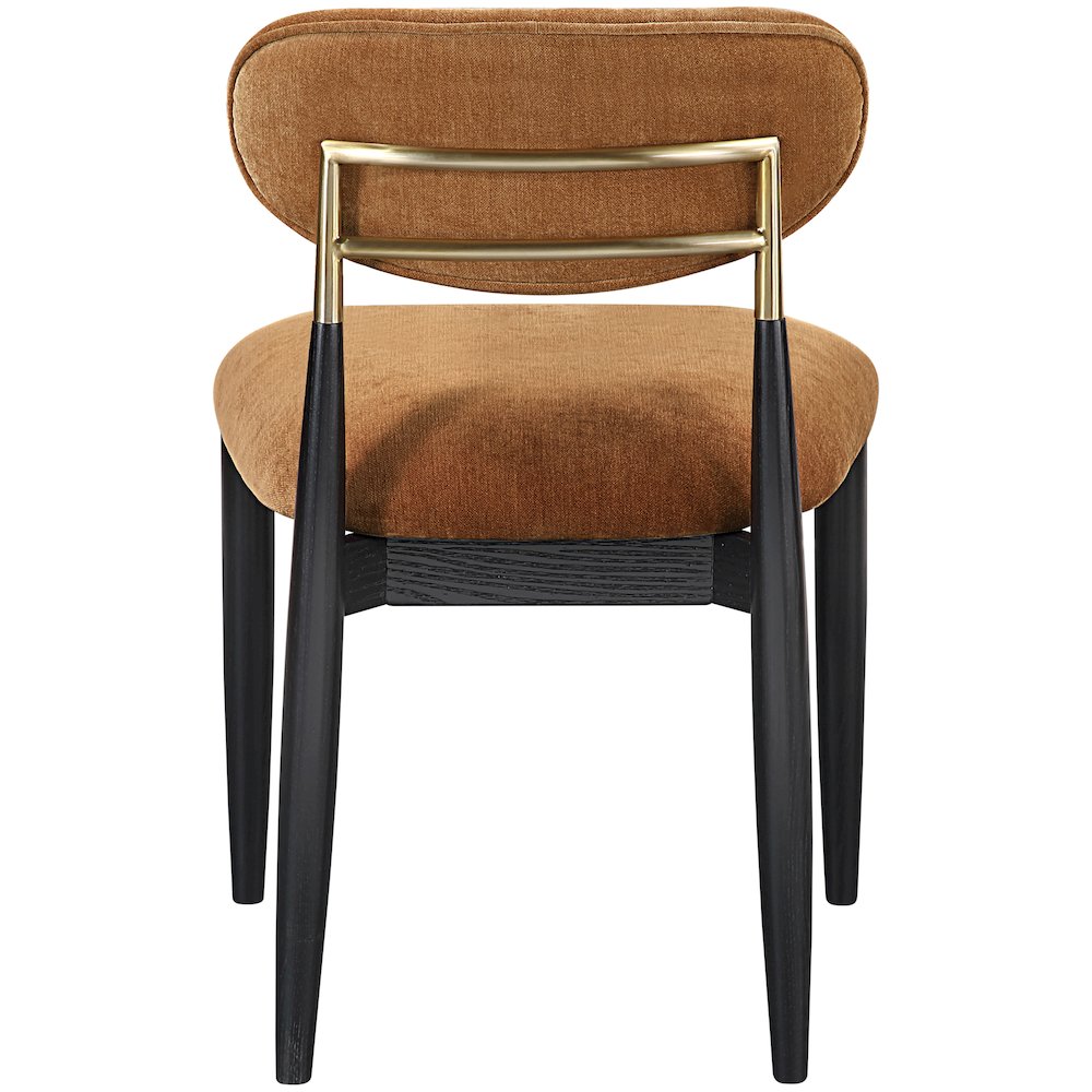 Riccio Cognac Performance Fabric Upholstered Dining Side Chair, Set of 2. Picture 4