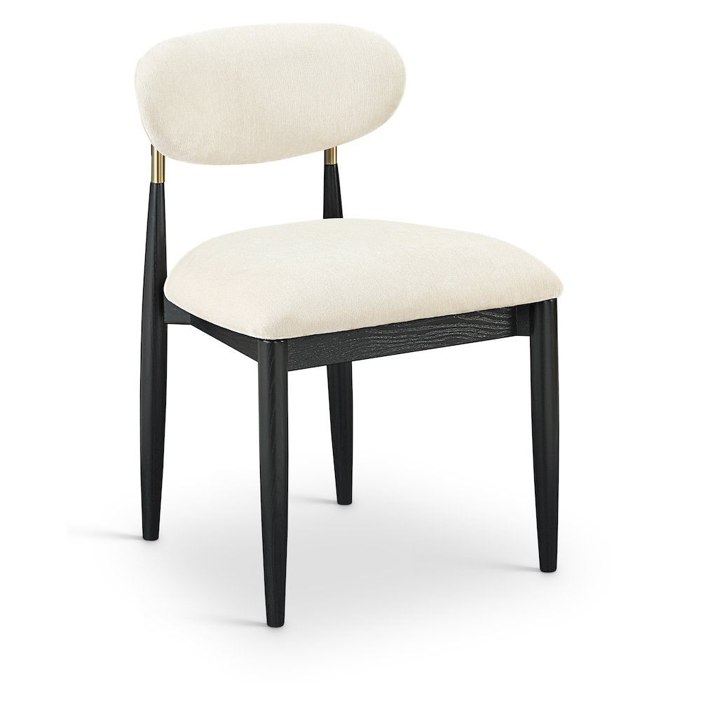 Riccio Cream Performance Fabric Upholstered Dining Side Chair, Set of 2. Picture 2