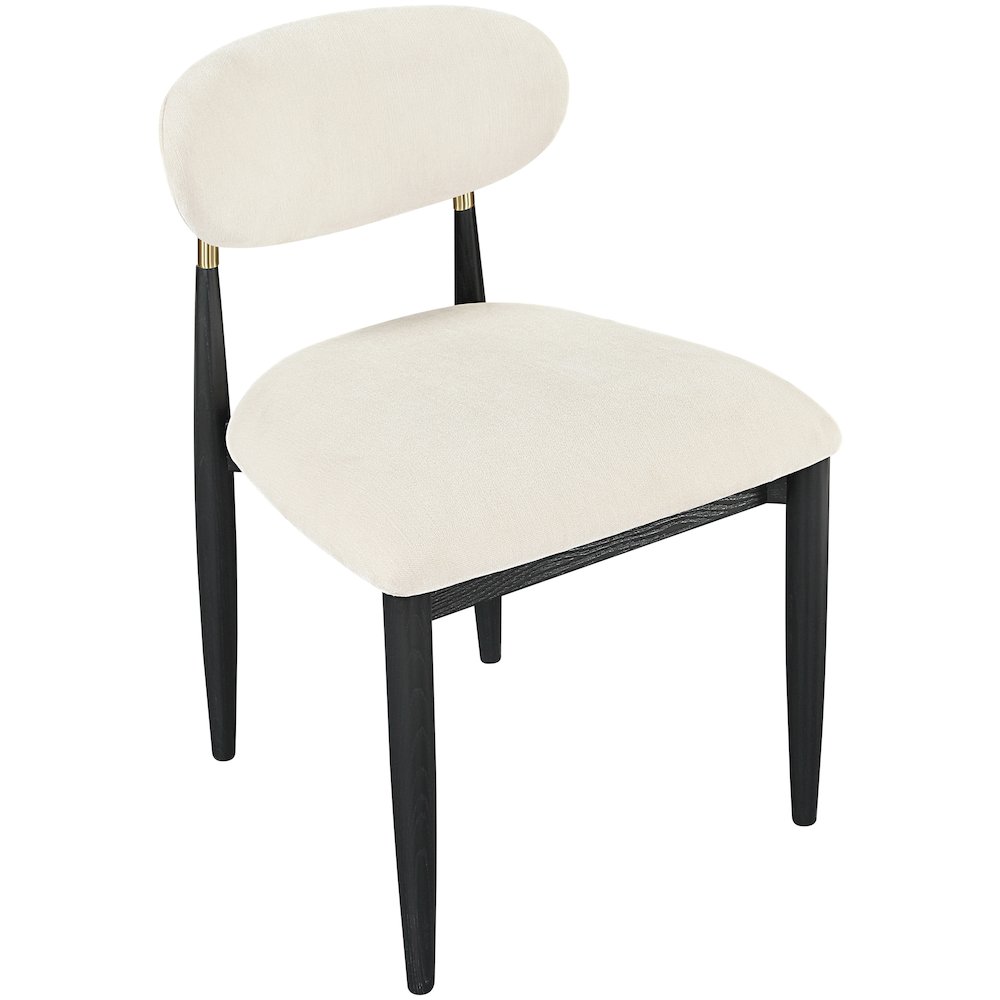 Riccio Cream Performance Fabric Upholstered Dining Side Chair, Set of 2. Picture 6