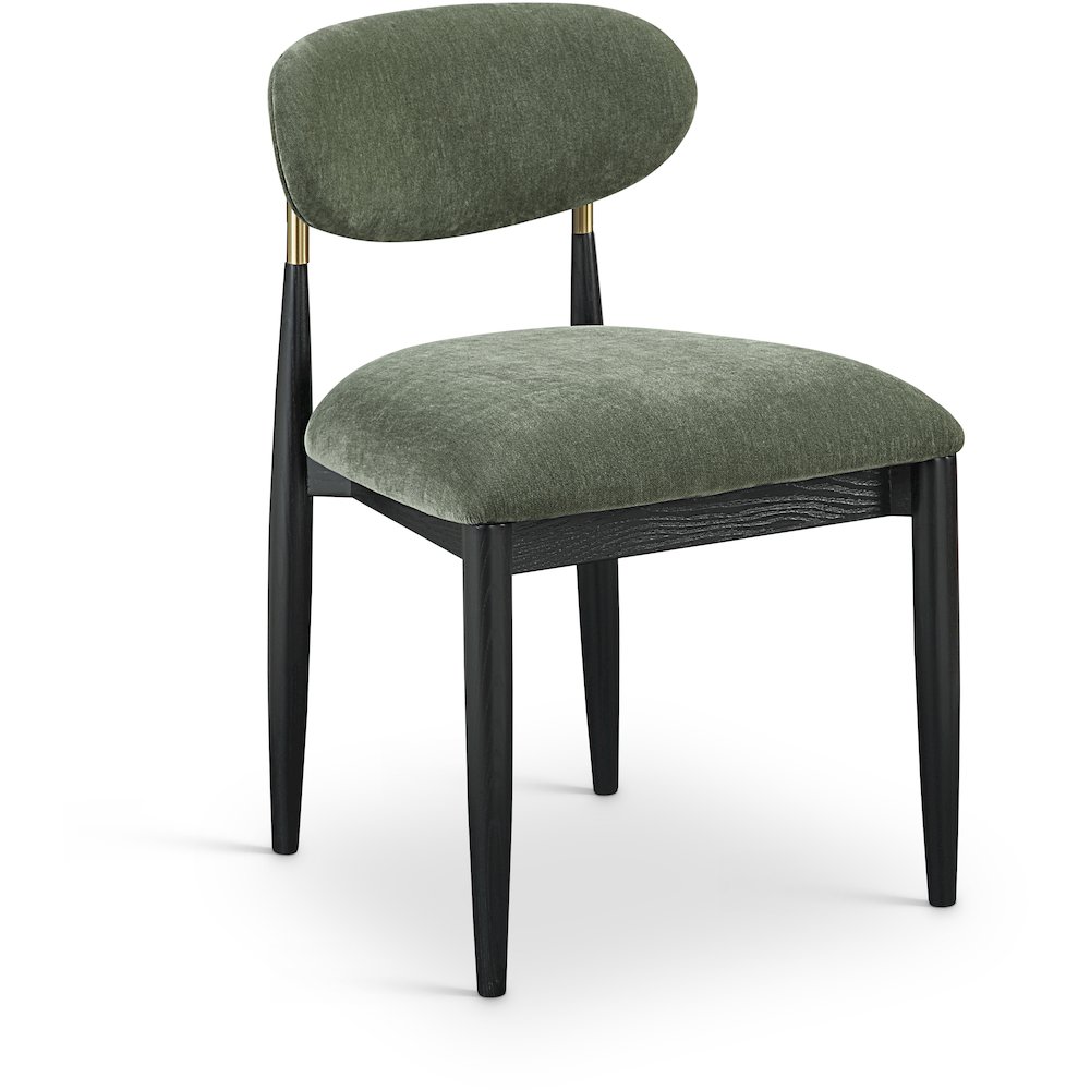 Riccio Olive Performance Fabric Upholstered Dining Side Chair, Set of 2. Picture 2