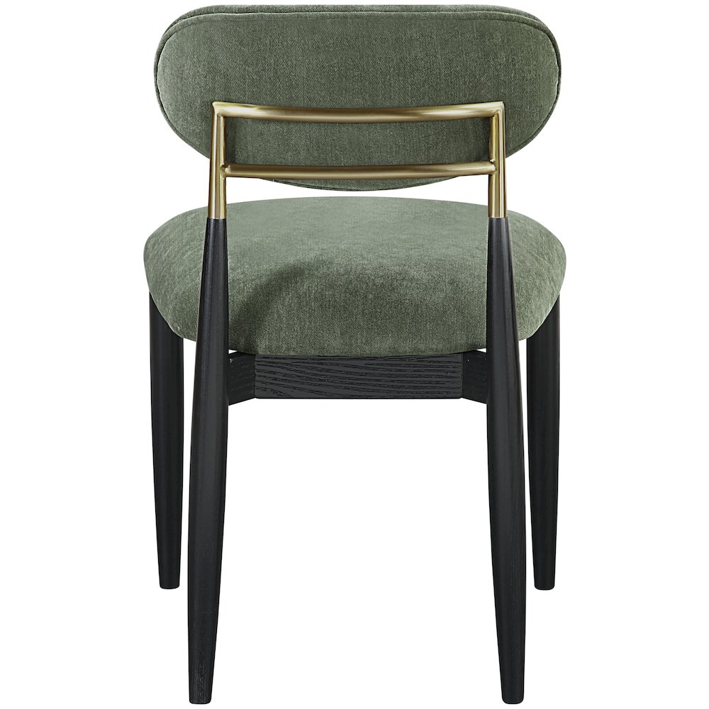 Riccio Olive Performance Fabric Upholstered Dining Side Chair, Set of 2. Picture 4