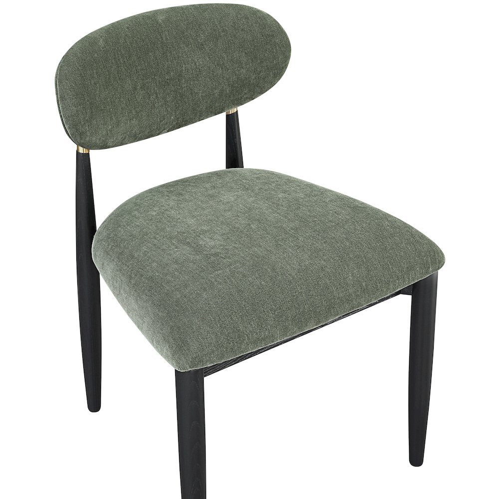 Riccio Olive Performance Fabric Upholstered Dining Side Chair, Set of 2. Picture 5
