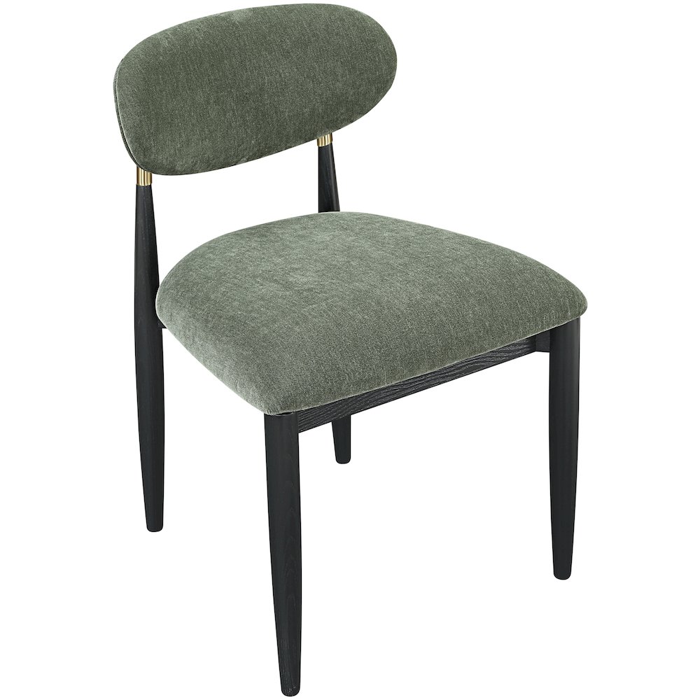 Riccio Olive Performance Fabric Upholstered Dining Side Chair, Set of 2. Picture 6