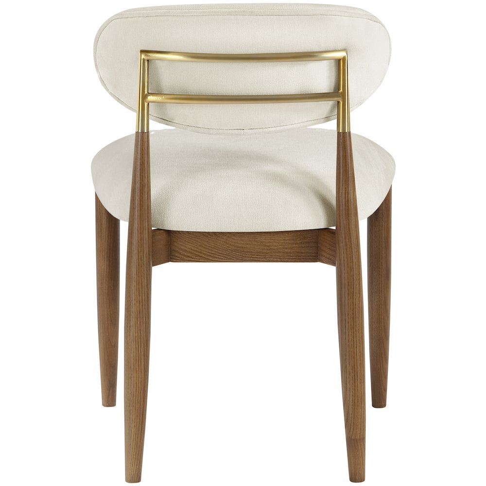 Riccio Cream Performance Fabric Upholstered Dining Side Chair, Set of 2. Picture 3