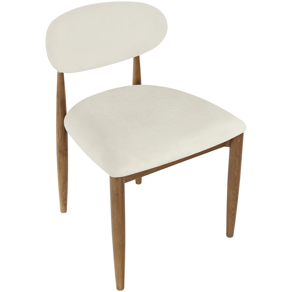 Riccio Cream Performance Fabric Upholstered Dining Side Chair, Set of 2. Picture 4