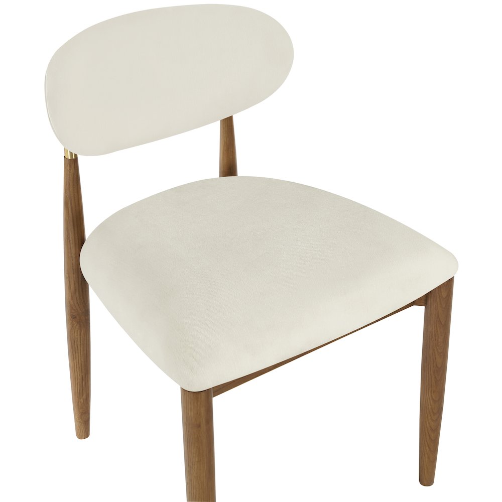 Riccio Cream Performance Fabric Upholstered Dining Side Chair, Set of 2. Picture 5