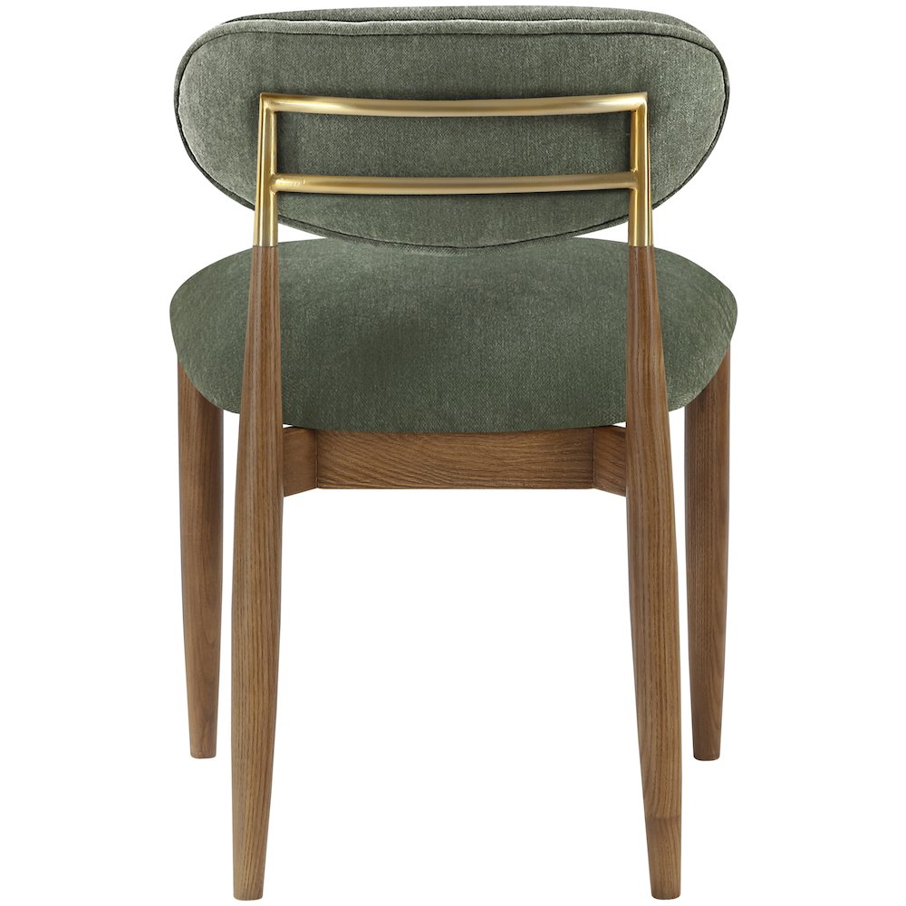 Riccio Olive Performance Fabric Upholstered Dining Side Chair, Set of 2. Picture 3