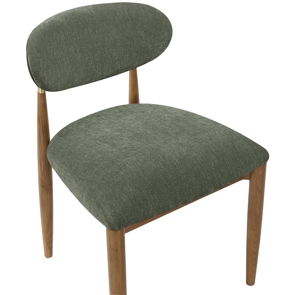 Riccio Olive Performance Fabric Upholstered Dining Side Chair, Set of 2. Picture 5