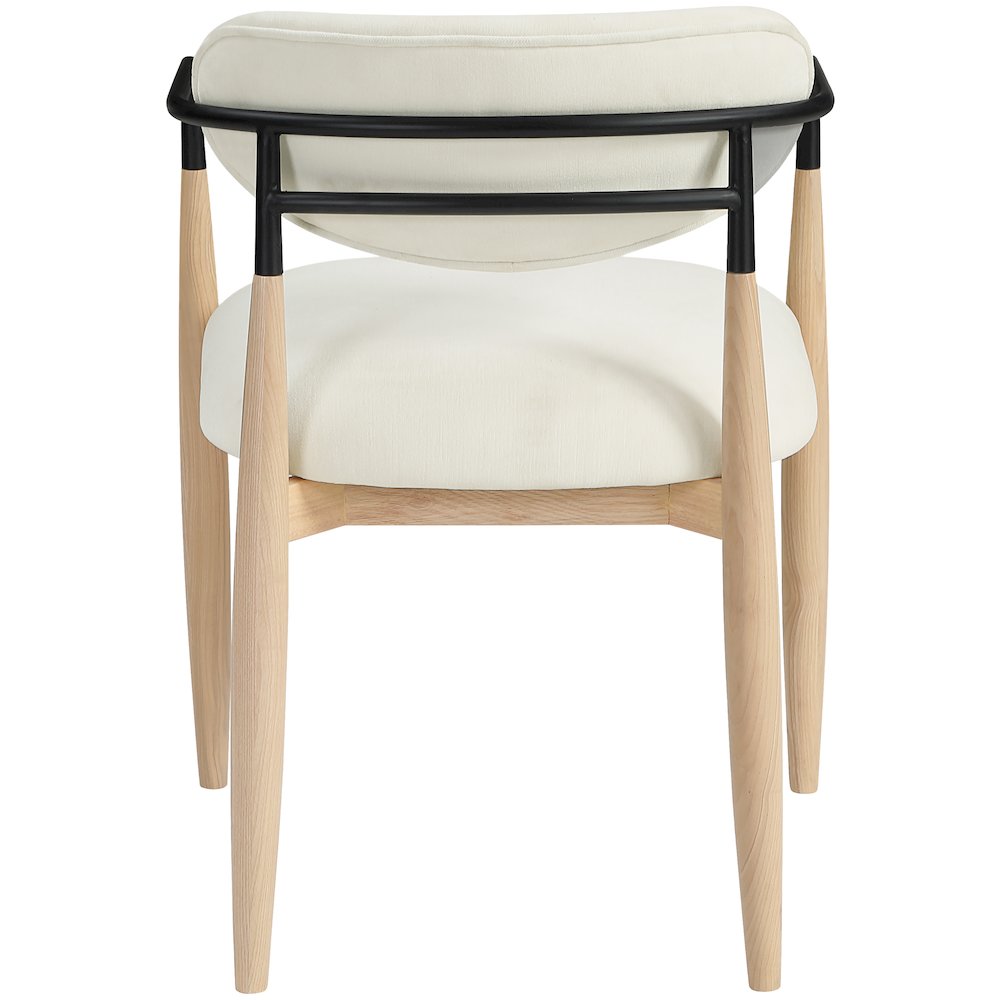 Riccio Cream Performance Fabric Upholstered Dining Arm Chair, Set of 2. Picture 5