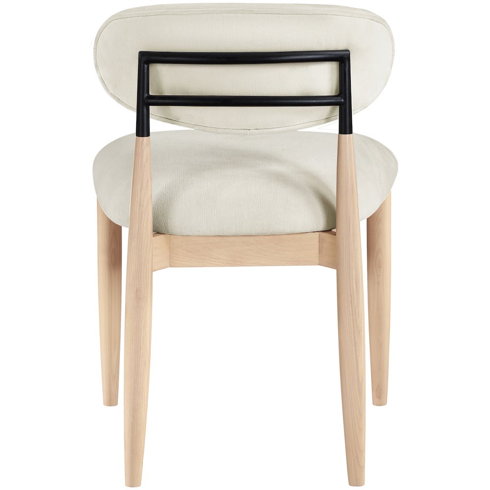 Riccio Cream Performance Fabric Upholstered Dining Side Chair, Set of 2. Picture 4