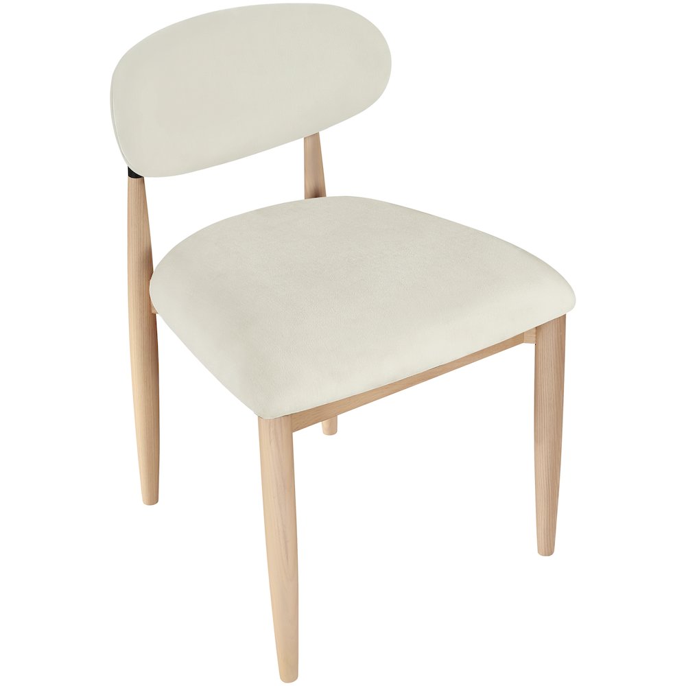 Riccio Cream Performance Fabric Upholstered Dining Side Chair, Set of 2. Picture 5