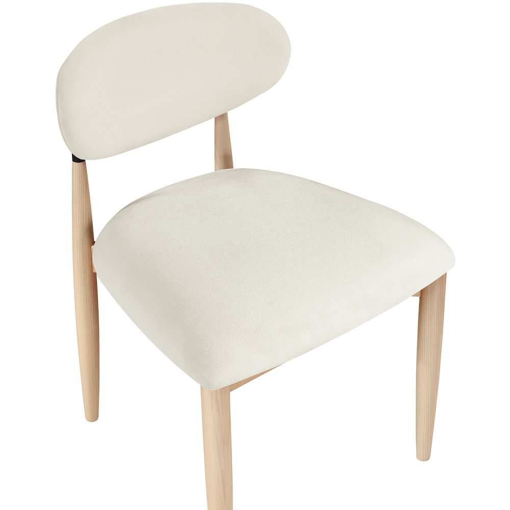 Riccio Cream Performance Fabric Upholstered Dining Side Chair, Set of 2. Picture 6