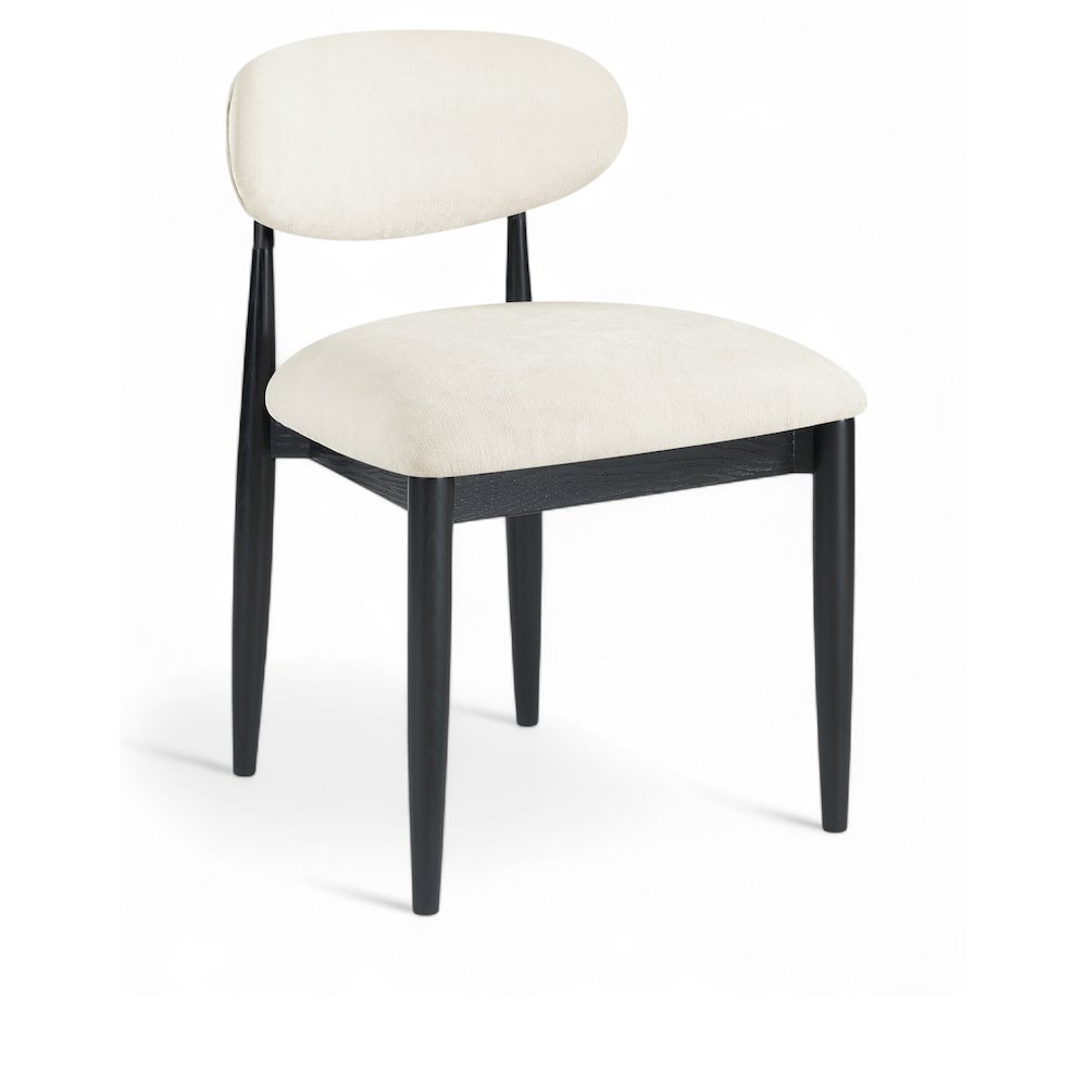 Riccio Beige Performance Fabric Upholstered Dining Side Chair, Set of 2. Picture 2