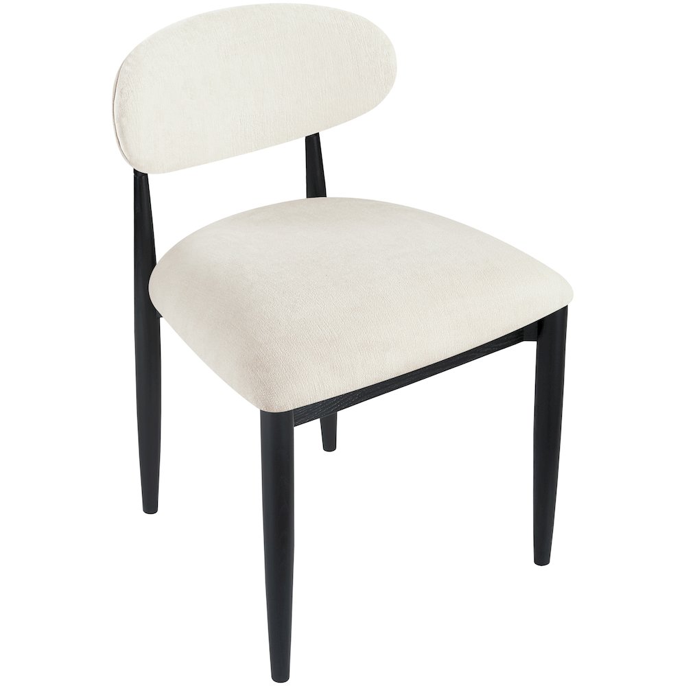 Riccio Beige Performance Fabric Upholstered Dining Side Chair, Set of 2. Picture 5