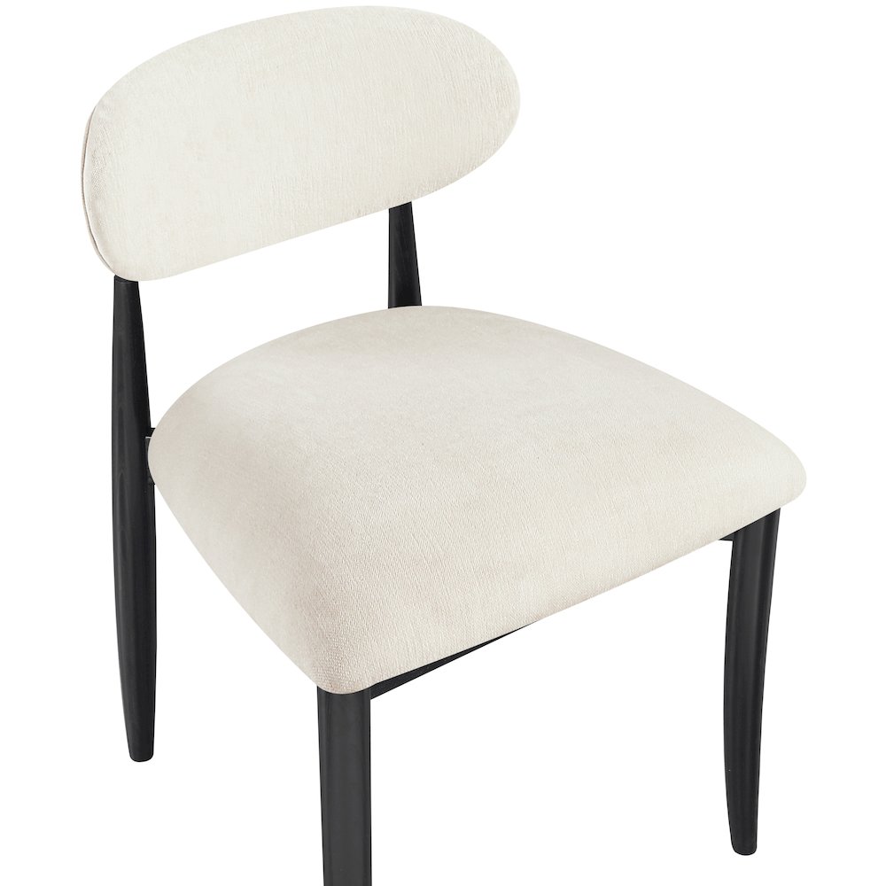 Riccio Beige Performance Fabric Upholstered Dining Side Chair, Set of 2. Picture 6