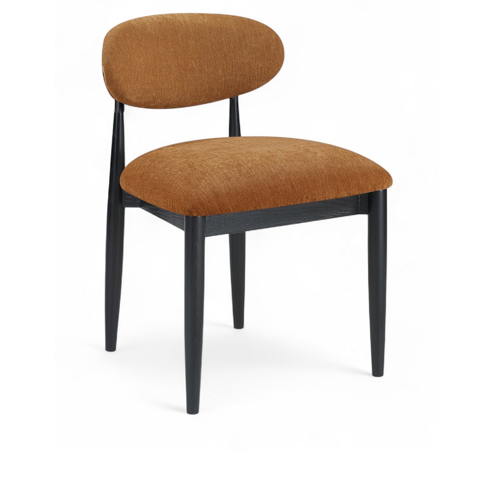 Riccio Cognac Performance Fabric Upholstered Dining Side Chair, Set of 2. Picture 2